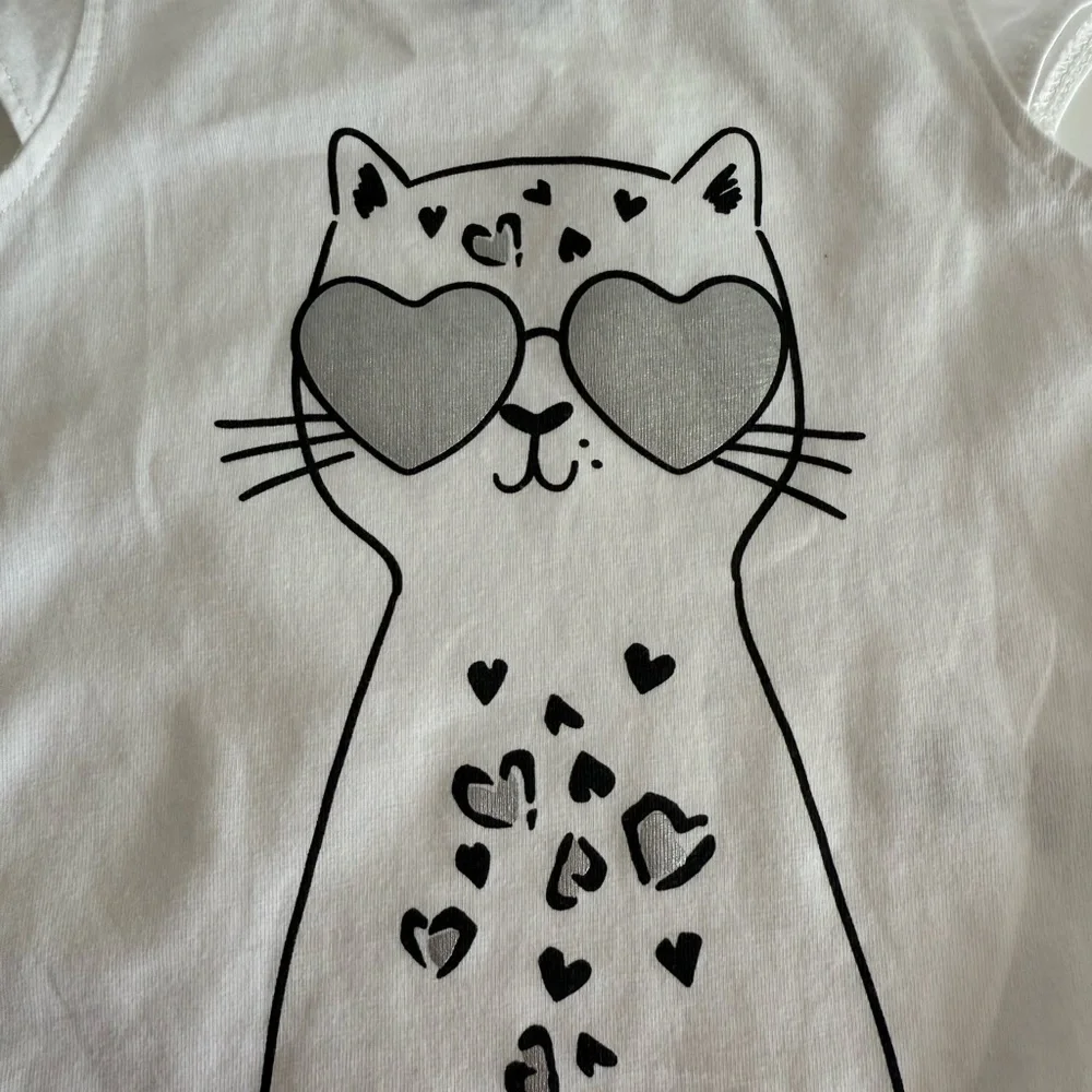 Carters White and Black Cat with Shades One Piece